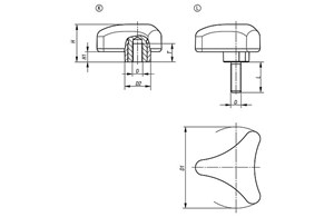 Dreisterngriffe ergonomisch